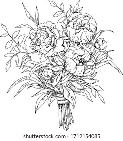 A set of contour colors for a tattoo in the style of a monoline, for design and painting