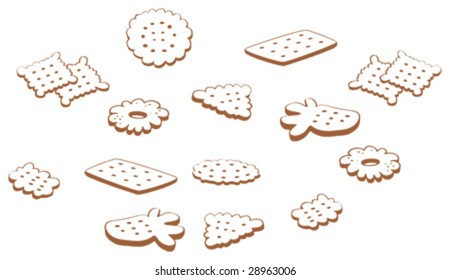 Set of contour cookies
