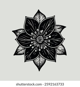 set of contour flower, line art of flowers, leaves, black and white illustration, decorative elements of plants, Doodle floral elements. for cards, invitations, banners, posters, logo, print design. 
