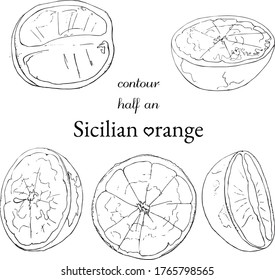 conjunto de contorno medio naranja siciliano