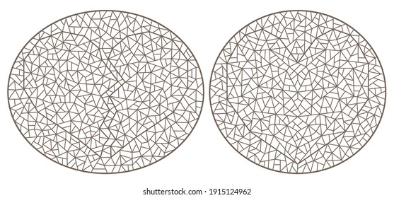 Conjunto de ilustraciones de contorno con corazones abstractos, contornos oscuros sobre un fondo blanco