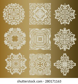 A set of contour patterns for design and creativity, a set of ready vectors