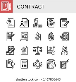 Set of contract icons such as Checklist, Document, Stamp, Banker, Agreement, Writing, Paper, Script, Rules, Hand, Documentation, Balance, Approve, Lawyer, Clipboard , contract