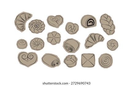a set of cookie cutters with various shapes
