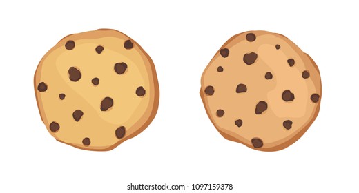 Set of cookies. Illustration of cookies on white background