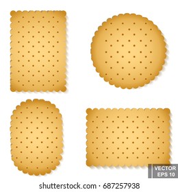 A set of cookies. Realistic. Delicious. Dessert. For your design.