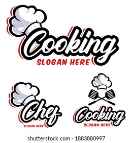 Diseño del logotipo del sombrero de cocina