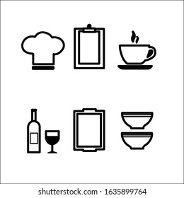 Set of cooking icon line. Vector illustration.