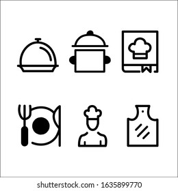 Set of cooking icon line. Vector illustration.