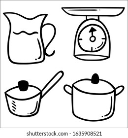 Set of cooking icon line. Vector illustration.
