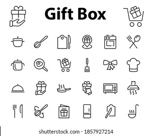 Set of cooking and kitchen icons, Vector lines, contains icons such as frying pan, frying, microwave, fork with spoon, Editable stroke, perfect 480x480 pixels, white background