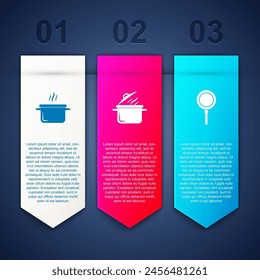 Set Cooking pot,  and Frying pan. Business infographic template. Vector
