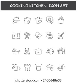 "Set Of Cooking Vector Illustration Icon Design"