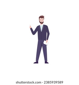 set of cool men's poses in suits men