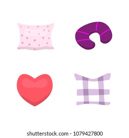 Set cool pillows vector illusration in cartoon style.