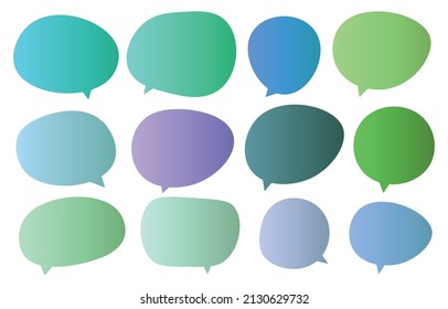 Set cool speech bubbles on white background. chat box or chat vector square and doodle message or communication icon Cloud speaking for comics and minimal message dialog