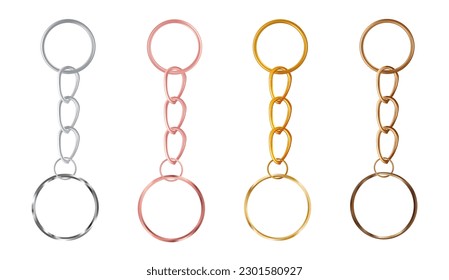 Vector Chain Keychain, Ring.