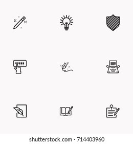 Set of Copy writing icons isolated