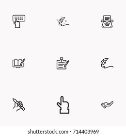 Set of Copy writing icons isolated