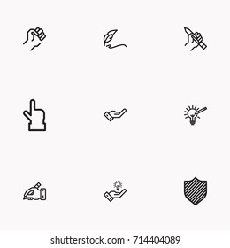 Set of Copy writing icons isolated