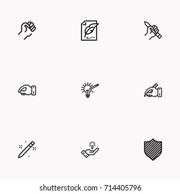 Set of Copy writing icons isolated