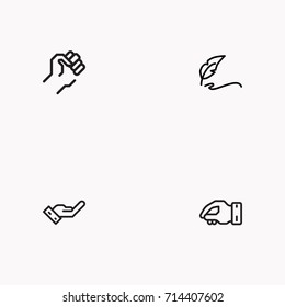 Set of Copy writing icons isolated