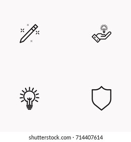 Set of Copy writing icons isolated