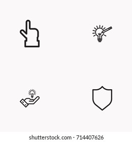 Set of Copy writing icons isolated