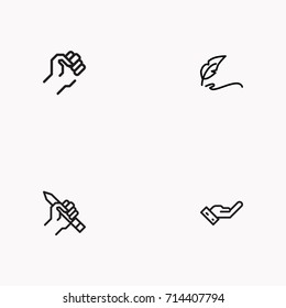 Set of Copy writing icons isolated
