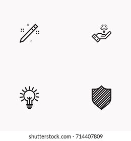 Set of Copy writing icons isolated