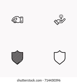 Set of Copy writing icons isolated