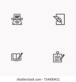 Set of Copy writing icons isolated