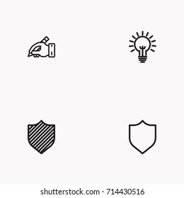 Set of Copy writing icons isolated