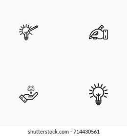 Set of Copy writing icons isolated
