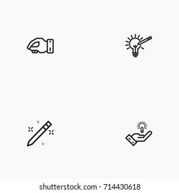 Set of Copy writing icons isolated