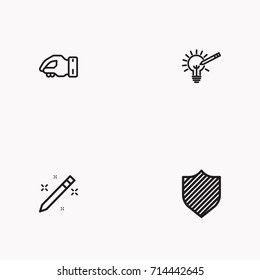 Set of Copy writing icons isolated