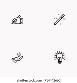 Set of Copy writing icons isolated