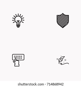 Set of Copy writing icons isolated