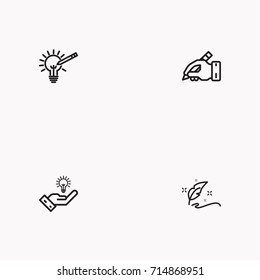 Set of Copy writing icons isolated