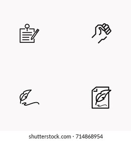 Set of Copy writing icons isolated
