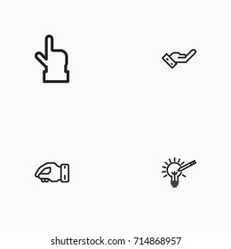 Set of Copy writing icons isolated