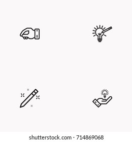 Set of Copy writing icons isolated