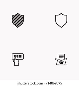 Set of Copy writing icons isolated