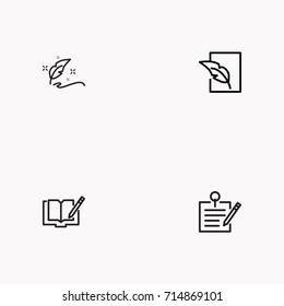 Set of Copy writing icons isolated