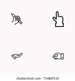 Set of Copy writing icons isolated