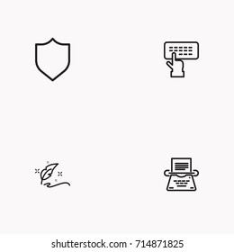 Set of Copy writing icons isolated