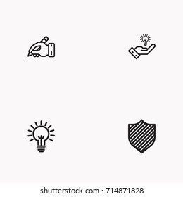 Set of Copy writing icons isolated