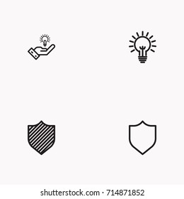 Set of Copy writing icons isolated