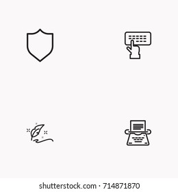 Set of Copy writing icons isolated