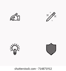 Set of Copy writing icons isolated